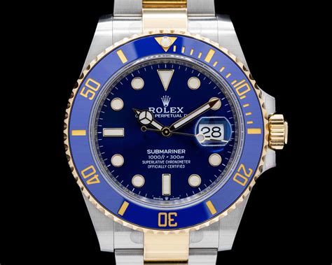 rolex submariner blue dial 18k|Rolex blue submariner 2022.